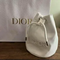 DIOR ノベルティ 巾着 ホワイト ポーチ