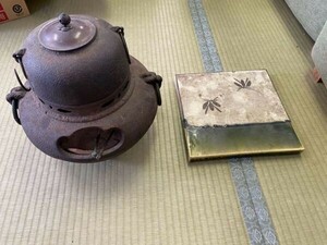 戸0729 風炉釜 茶釜 風炉 鉄釜 鉄製 アンティーク レトロ