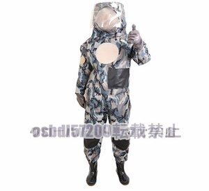 実用品★スズメ蜂 万全防護服 害虫駆除 つなぎ服 スズメバチ駆除用蜂防護服 プロキット 3つファン付 短靴 木登りやすい 通気性 迷彩タイプ