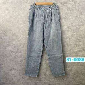 DOCKERS ドッカーズ デニムジーンズパンツ グレー ジップフライ ツータック カラー W32L34 実寸W29in 20529-4456 USA S1-N086