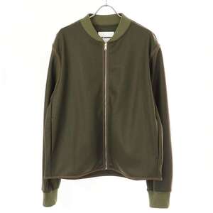 JIL SANDER ジルサンダー 22AW フラノウールジップアップボンバージャケット J21BN0046 J40045 カーキ 48 IT58K01MO0K4