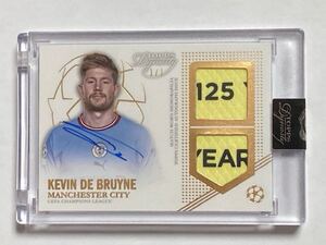 2022-23 Topps Dynasty UEFA CL Gold Kevin De Bruyne 1/1 ケヴィン・デ・ブライネ 試合実使用 パッチジャージ 直書きサインカード