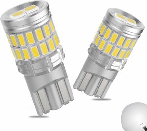 GOSMY T10 LED 爆光 ホワイト 2個 キャンセラー内蔵 LED T10 車検対応 高輝度LEDチップ34連 12V-2