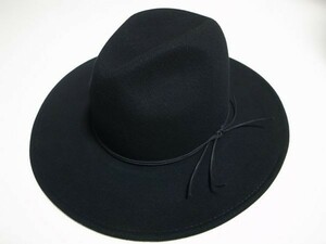 【送料無料 即決】New York Hat ニューヨークハット NewYorkHat Rough Rider Slouch ツバ広 フェルト 中折れハット 黒 L 新品 MADE IN USA