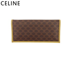 セリーヌ 長財布 ファスナー付き 長財布 マカダム CELINE 中古