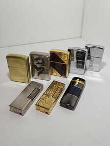 1円スタート【まとめ/現状品】ブランドライター　まとめ　8個　Zippo/ジッポー　dunhill/ダンヒル　YSL/イヴ・サンローラン