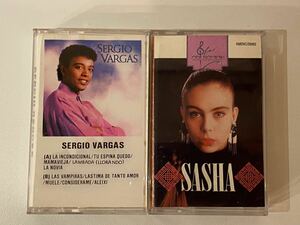 珍品：セルヒオバルガス(SergioVargas)とサーシャ(Sasha)のテープ2本セット　ラテン音楽の代表格２人 ドミニカ(メレンゲ) メキシコ 1990年