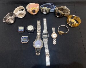 【6NA西12007F】1円スタート★Casio★カシオ★腕時計★ジーショックなど★フェイス★クォーツ★不動★ジャンク★部品取り★13本★