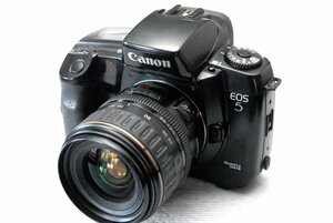 キャノン 希少な初期型AF 高級一眼レフカメラEOS5ボディ + （純正28-80mmレンズ付）希少な作動品