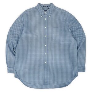 オールドギャップ OLD GAP 00s ボタンダウンシャツ BD The BIG Oxford ヴィンテージ 古着 (-3204) ブルー系 チェック柄 L