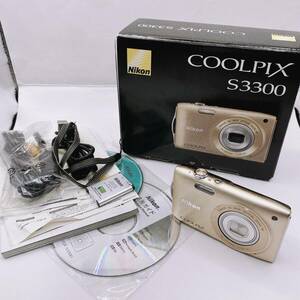 スマホ転送OK ニコン Nikon COOLPIX S3300 スイートゴールド