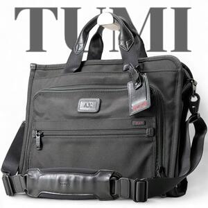 【良品】TUMI トゥミ 2WAYショルダーバッグ ナイロン ブラック A4収納可能 ノートPC収納 肩掛け ビジネスバッグ ブリーフケース 黒