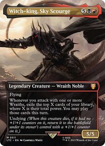 MTG ■金/英語版■ 《Witch-king, Sky Scourge》★ボーダーレスFOIL★ 指輪物語：中つ国の伝承 統率者　LTC