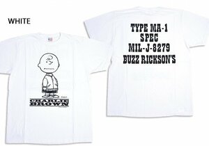 BUZZ×PEANUTS半袖Tシャツ「TYPE MA-1」◆BUZZ RICKSON