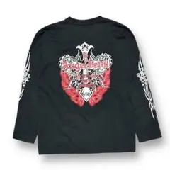 Angel devil cross design long tシャツ y2k