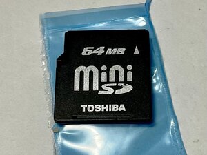 TOSHIBA 東芝 miniSDカード 64MB 1枚 フォーマット済み 動作確認済みジャンク品