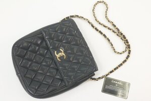 CHANEL シャネル マトラッセ チェーン ターンロック ショルダー レザー バッグ ブラック 黒 鞄 カバン レディース 3391-SM