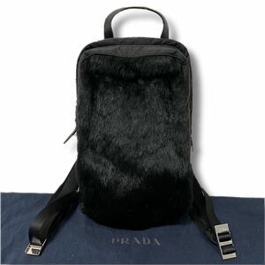 PRADA プラダ　リュック　バックパック　TESSUTO ナイロン　ファー