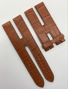 Authentic New Roger Dubuis 33mm x 33mm Brown Alligator Watch Strap Band $590 OEM 海外 即決