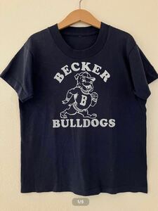 BECKER BULLDOG 半袖Tシャツ　キッズ　US古着80s 90sオールド