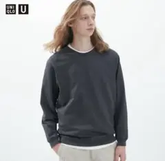 UNIQLO U ライトウェイトスウェットシャツ XL DARK GLAY