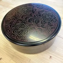 輪島塗り 茶櫃 木製 丸盆 茶道具 木製漆器 漆芸 漆器 工芸品 蒔絵