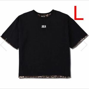 【新品】Lサイズ WIND AND SEA LEOPARD RIVERSIBLE CUT-SEWN / BLACK ウィンダンシー ウインド アンド シー Tシャツ Tee ブラック