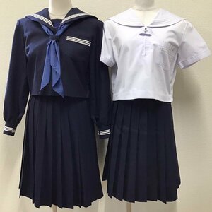 O476 (中古)兵庫県 東播磨高校 セーラー服 5点セット /旧制服/3/W66/NIKKE/SHIMOKAWA/セーラー/スカート/スカーフ/冬服/夏冬/制服/女子学生