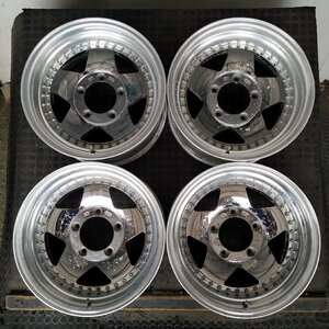 管理番号：A6-253【４本価格】【16x8J 5x139.7 ET-6 ハブ112】LODIO DRIVE・３ピース・店頭引取可能・適格請求書発行可能