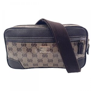 【中古】 GUCCI グッチ GGクリスタル 336672 ボディバッグ アウトレット刻印 ブラウン ウエストポーチ 男女兼用 24016842 KJ