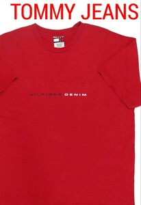 【良品】TOMMY JEANS(トミージーンズ)メンズTシャツ L