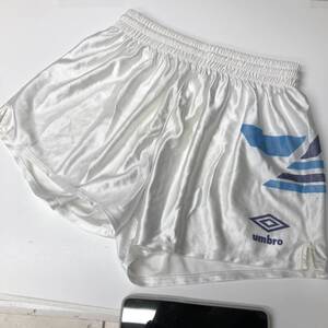 80s 日本製 アンブロ UMBRO ゲームパンツ ホワイト 229207 Lサイズ 78-88cm