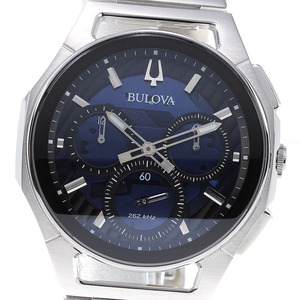 ブローバ BULOVA 96A205 カーブ クロノグラフ クォーツ メンズ 美品 _839897