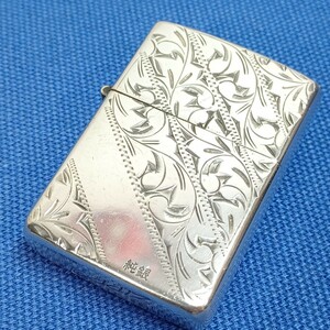 ZIPPO ジッポー オイルライター◆純銀 STERLING スターリング 1991◆SILVER シルバー 純銀素材◆アンティーク ライター