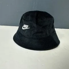 【雷市場（ポンジャン）商品韓国直送】 ML NIKE(ナイキ) ロゴ ブラック コーデュロイ バケットハット 帽子