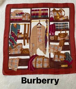 3点送料無料☆ BURBERRY　バーバリー　大判　ハンカチ　レア　クローゼット　スカーフ　ノバチェック 総柄