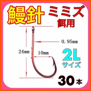 鰻針　ウナギ針　うなぎ針　ドバミミズ シマミミズ　ミミズ 鰻釣り　ウナギ釣り　うなぎ釣り　ぶっこみ釣り　穴釣り　置針仕掛　赤釣針