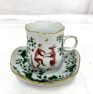 MEISSEN マイセン 現代マイセン ハインツ・ヴェルナーデザイン ソーサー カップ 洋食器 デミタスカップ 1客 現状品 カ4