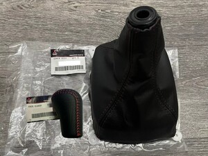 ★三菱純正新品★ランエボ6 CP9A シフトカバー シフトノブ セット ランサーエボリューション EVO6 Shift Cover Shift Knob Set