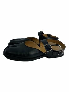 Maison Margiela◆TABI SANDALS/タビサンダル/41/BLK/レザー/黒