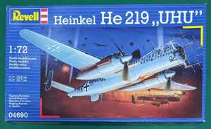レベル ドイツ大戦機 1/72 ハインケル He 219 ,,UHU(ウーフー) 旧パッケージ 中古品(ジャンク品扱い)