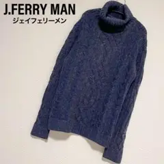 ジェイフェリー ウール混 タートルニットセーター サイズ48 J.FERRY