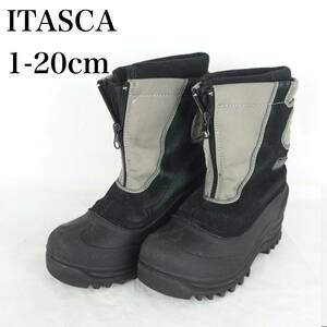 EB4344*ITASCA*イタスカ*ジュニアスノーブーツ*1-20cm*黒