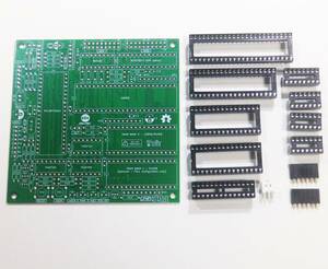 68K-MBC プリント基板 緑 ICソケット6ピンXHセット マイコンボード 電子工作 CPU CP/M モトローラ MC 68008 PIC18F47Q10 MAX232 ec495