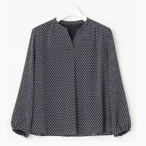 【J.PRESS LADIES】Geometric Print カットソー 9号（Mサイズ）ブラウス シャツ ジェイプレス レディス 新品