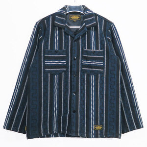 NEIGHBORHOOD ネイバーフッド 17AW WEAVING/CA-SHIRT.LS 172UCNH-SHM02 ウィービング ストライプ シャツ ロングスリーブ ネイビー Deck