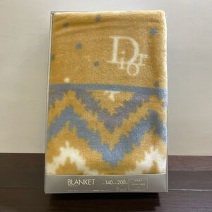 A4003【未使用】長期保管品 Dior クリスチャン・ディオール 毛布 ブランケット アクリル100% 140cm x 200cm