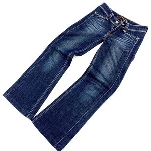 リーバイス ★ LEVIS TA813-0005 美しいシルエット♪ ブーツカット フレア デニム ジーンズ ジーパン 色濃い目 W26 アメカジ 古着■Ja1344