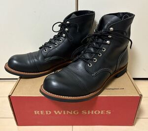 【中古美品】レッドウィング　アイアンレンジャー　ブラック　 REDWING US10