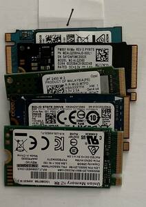 1 - 各社 256GB SSD 2242仕様 5枚まとめて PCIe M.2 2242 SSD